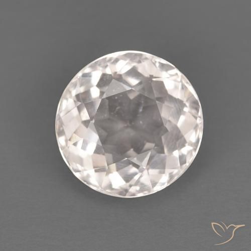 1.28ct Natural Very Light Pink Morganite, Round, VVS-VS