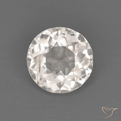 0.95ct Natural Very Light Pink Morganite, Round, VS