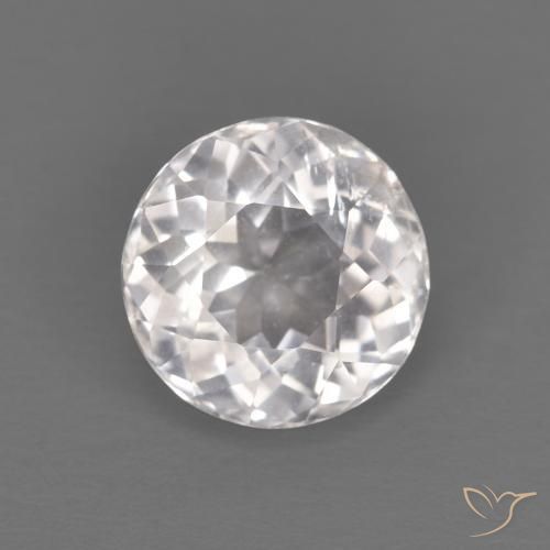 1.17ct Natural Very Light Pink Morganite, Round, VS