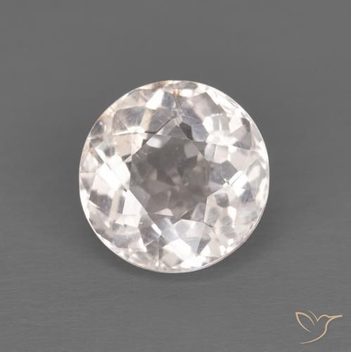 1.22 ct Pink Morganite Stone, Natural Morganite in Round Facet Shape for Sale