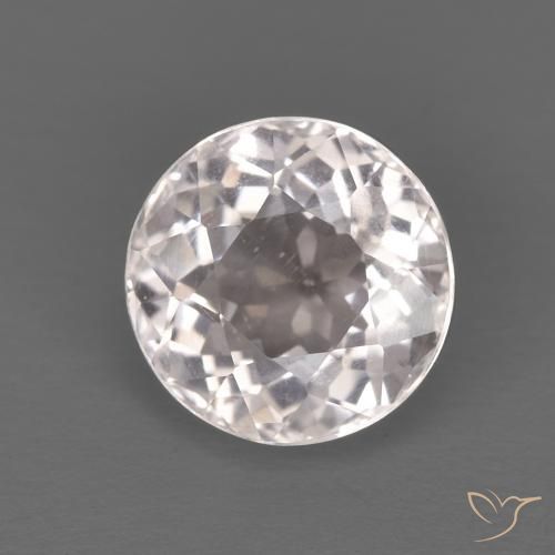 1.45ct Natural Very Light Pink Morganite, Round, VS