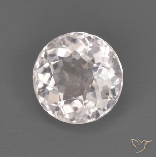 1.45 ct Pink Morganite Stone, Natural Morganite in Round Facet Shape for Sale