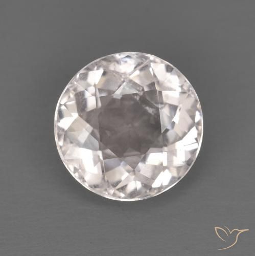 1.22ct Natural Very Light Pink Morganite, Round, VS