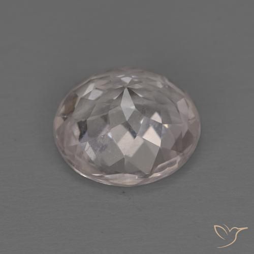 Morganite Gemstone in 7 mm (calibrated) Size for Sale, Morganite Stone in Very Light Pink Color