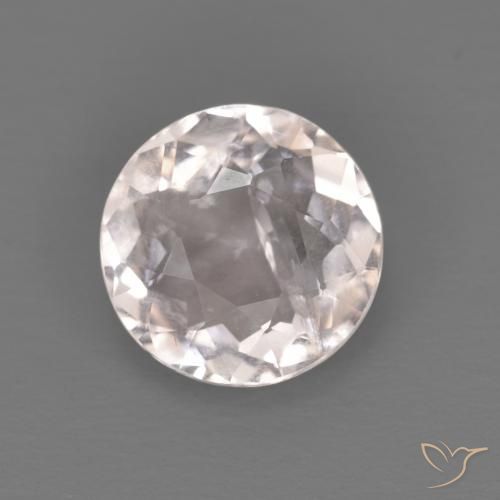 0.99ct Natural Very Light Pink Morganite, Round, VS-SI