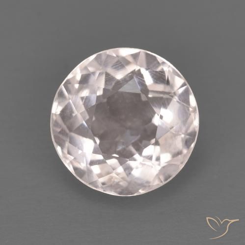 1.45 ct Pink Morganite, 7.3 mm Round Cut From Afghanistan, Photo A