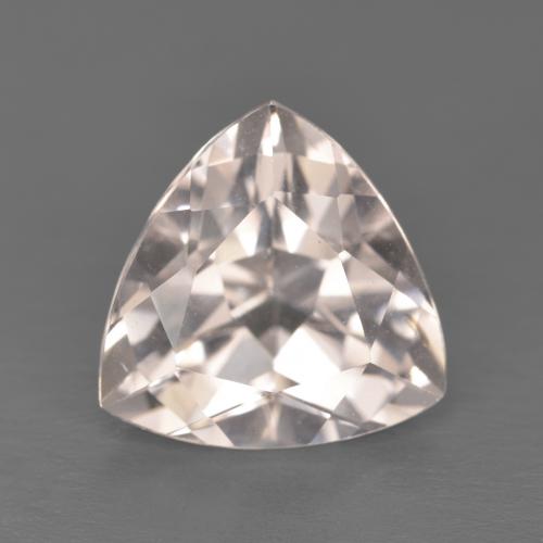 4.4ct Trillion Medium Light-pink Morganite from Afghanistan, Dimension 11 x 10.8mm, Natural untreated Gemstone, VVS-VS Clarity, 1pc Trillion Facet Morganite, Mohs Hardness of 7.5 - 8 suitable for daily wear jewelry, Photo A