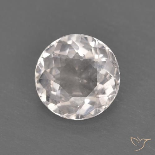 0.99ct Natural Very Light Pink Morganite, Round, VVS-VS