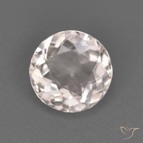 1.03ct Natural Very Light Pink Morganite, Round, VVS-VS