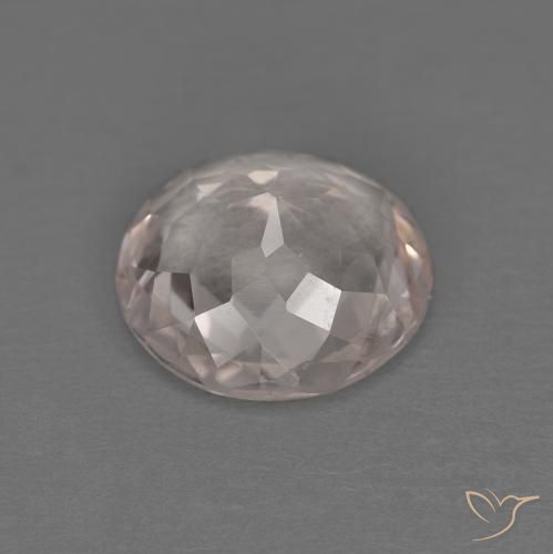 Morganite Gemstone in 7 mm (calibrated) Size for Sale, Morganite Stone in Very Light Pink Color