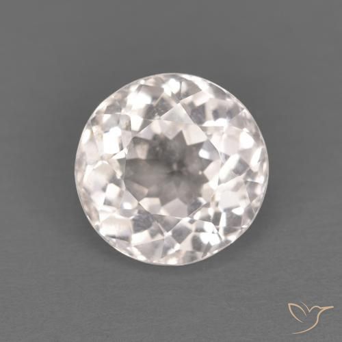 1.19ct Natural Very Light Pink Morganite, Round, Transparent