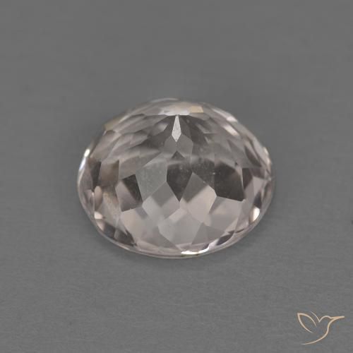 Morganite Gemstone in 7 mm (calibrated) Size for Sale, Morganite Stone in Very Light Pink Color