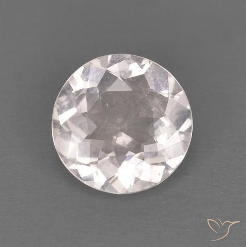 0.96ct Natural Very Light Pink Morganite, Round, VVS-VS