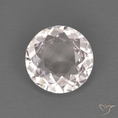 0.97ct Natural Very Light Pink Morganite, Round, VVS-VS