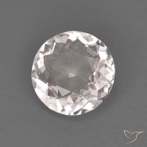 0.97 ct Pink Morganite Stone, Natural Morganite in Round Facet Shape for Sale