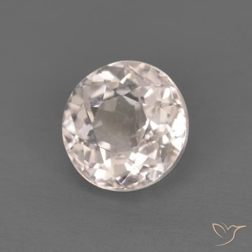 1.09 ct Pink Morganite Stone, Natural Morganite in Round Facet Shape for Sale