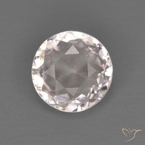 1.05ct Natural Very Light Pink Morganite, Round, VVS-VS