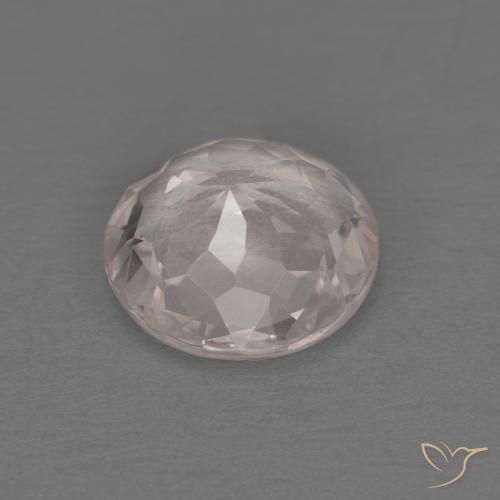 Morganite Gemstone in 7 mm (calibrated) Size for Sale, Morganite Stone in Very Light Pink Color