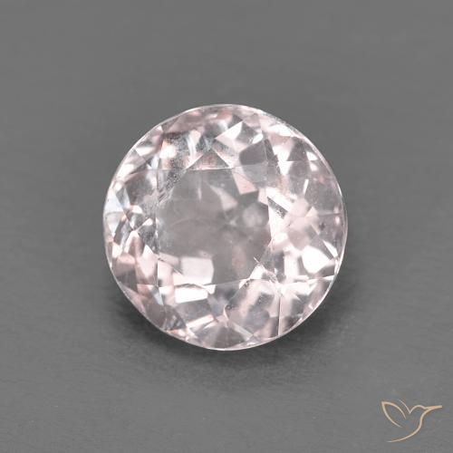 1.20 ct Pink Morganite Gemstone, Morganite Gem in Round Facet Shape for Sale.