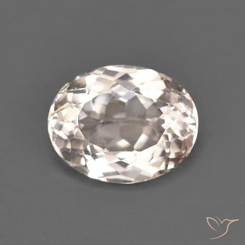 2.66ct Natural Medium Light-Pink Morganite, Oval, VVS-VS
