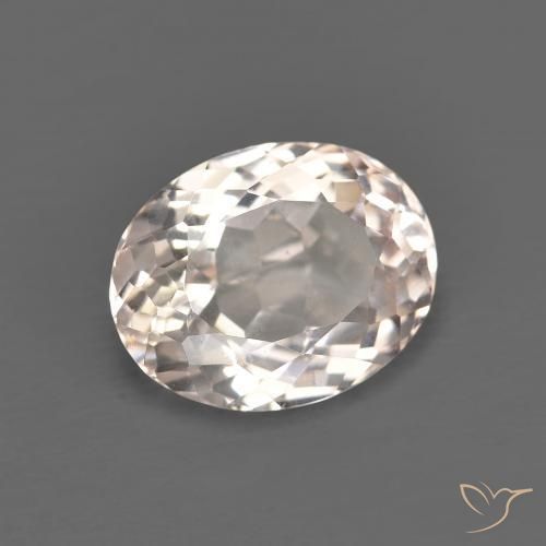 2.66 ct Pink Morganite Stone, Natural Morganite in Oval Facet Shape for Sale