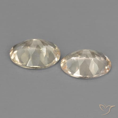 Morganite Gemstones in 8 x 6 mm (calibrated) Size for Sale, Morganite Stones in Light Yellow Color