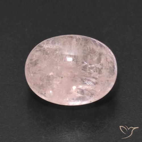 5.22ct Natural Flamingo Pink Morganite, Oval, Transparent