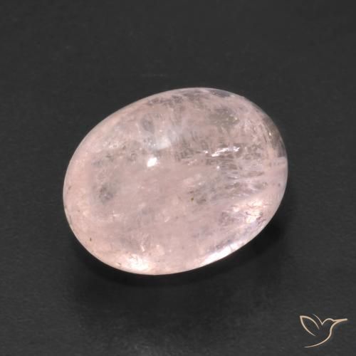 5.22 ct Pink Morganite Stone, Natural Morganite in Oval Cabochon Shape for Sale