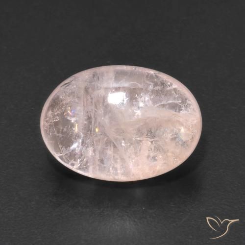 4.51 ct Pink Morganite Stone, Natural Morganite in Oval Cabochon Shape for Sale
