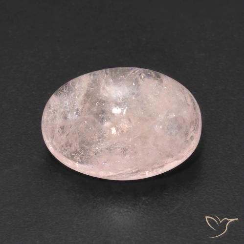 4.21ct Natural Flamingo Pink Morganite, Oval, Transparent