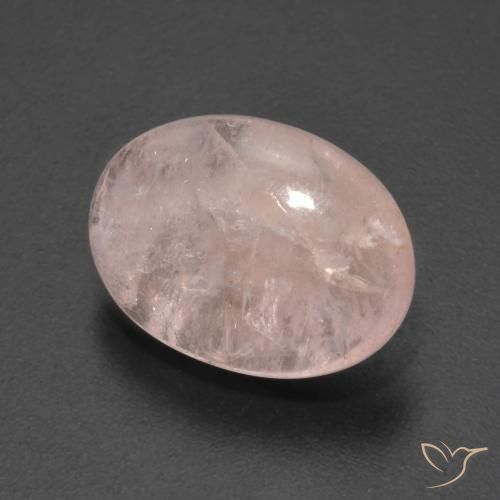 5.02 ct Pink Morganite Stone, Natural Morganite in Oval Cabochon Shape for Sale