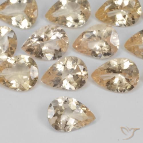 0.85ct Natural Gold Morganite, Pear Shape, VS