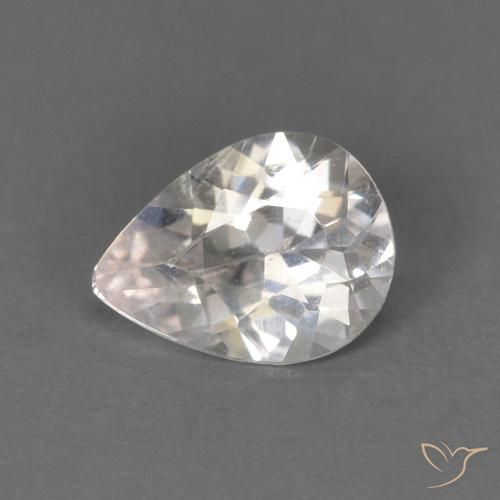 0.52 ct Pink Morganite Stone, Natural Morganite in Pear Facet Shape for Sale