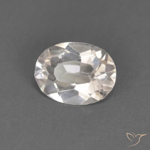 0.41ct Natural Very Light Pink Morganite, Oval, VVS-VS