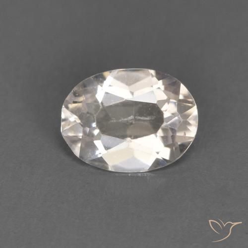 0.41 ct Pink Morganite Stone, Natural Morganite in Oval Facet Shape for Sale
