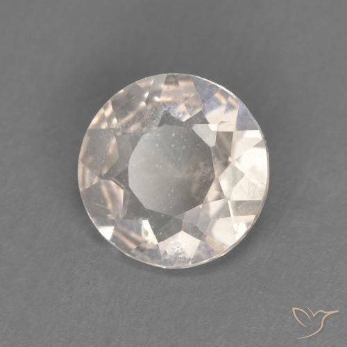 0.51ct Natural Salmon Pink Morganite, Round, VVS-VS