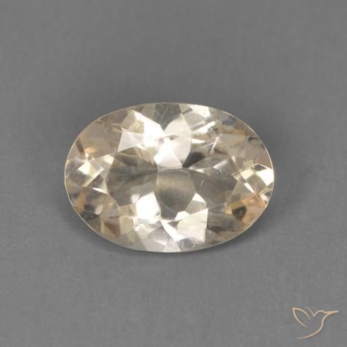 0.71ct Natural Light Golden Morganite, Oval, VVS-VS