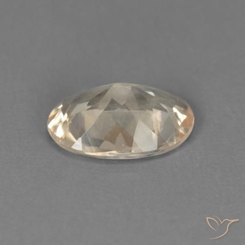 Morganite Gemstone in 7.5 x 5.4 mm Size for Sale, Morganite Stone in Light Golden Color