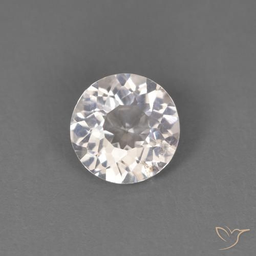 0.41ct Natural Very Light Pink Morganite, Round, VS