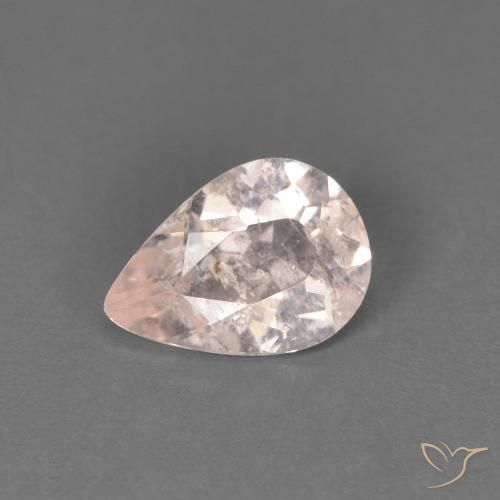 0.42ct Natural Very Light Pink Morganite, Pear Shape, SI