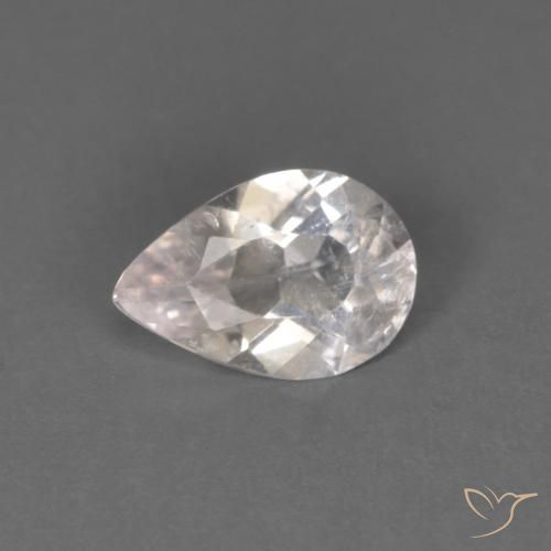 0.34ct Natural Flamingo Pink Morganite, Pear Shape, SI
