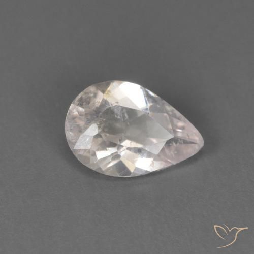 0.34 ct Pink Morganite Stone, Natural Morganite in Pear Facet Shape for Sale