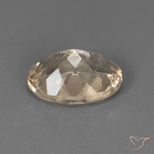 Morganite Gemstone in 8 x 6 mm (calibrated) Size for Sale, Morganite Stone in Light Neutral Orange Color