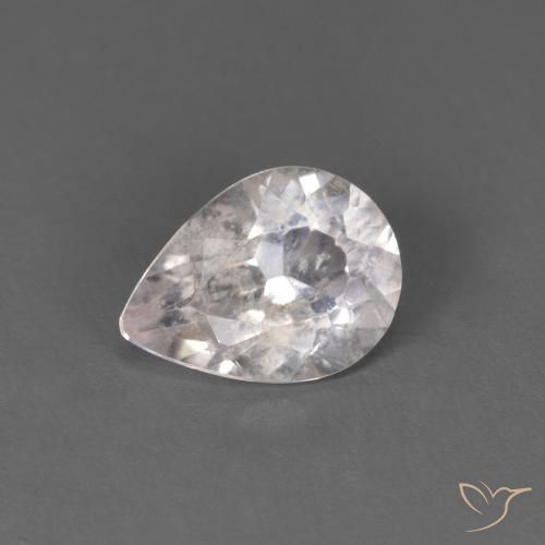 0.53ct Natural Very Light Pink Morganite, Pear Shape, SI