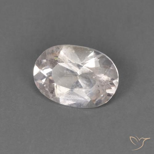 0.52 ct Pink Morganite Stone, Natural Morganite in Oval Facet Shape for Sale