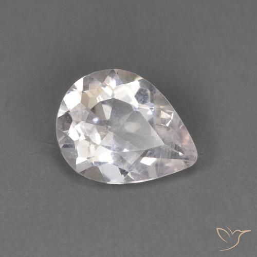 0.52ct Natural Very Light Pink Morganite, Pear Shape, SI