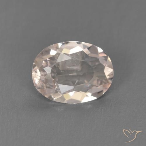 0.77ct Natural Salmon Pink Morganite, Oval, VS