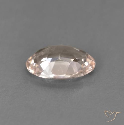 Morganite Gemstone in 7.6 x 5.8 mm Size for Sale, Morganite Stone in Salmon Pink Color