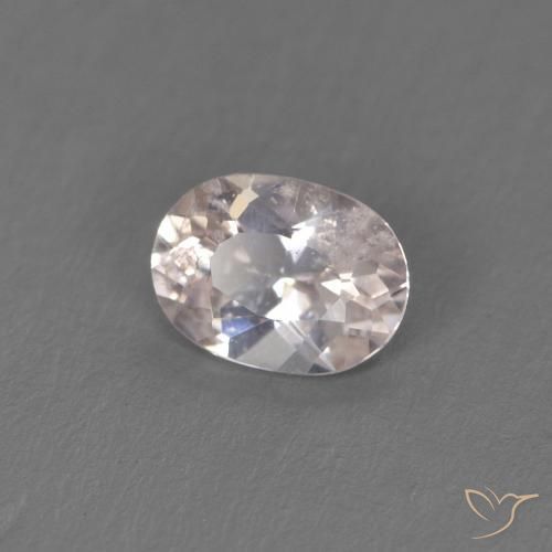 0.32 ct Pink Morganite Stone, Natural Morganite in Oval Facet Shape for Sale