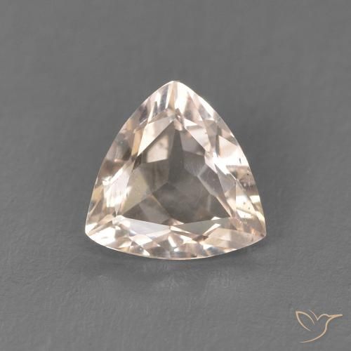 0.47ct Natural Medium Pink Morganite, Trillion, VS